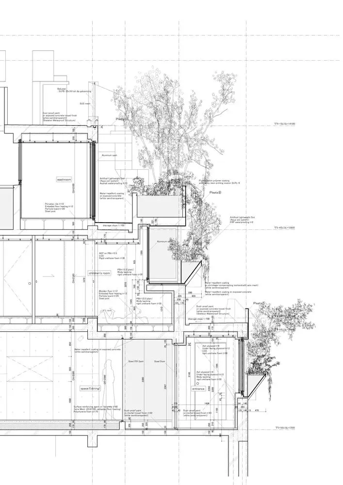 混凝土重构的有机建筑，高密度复杂住宅，森林之家|平田晃久 / Akihisa Hirata | 极速案例-极速工作流